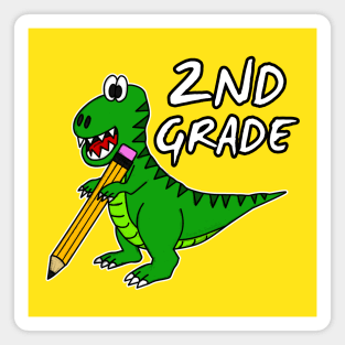 2nd Grade Dinosaur T-Rex Back To School 2022 Magnet